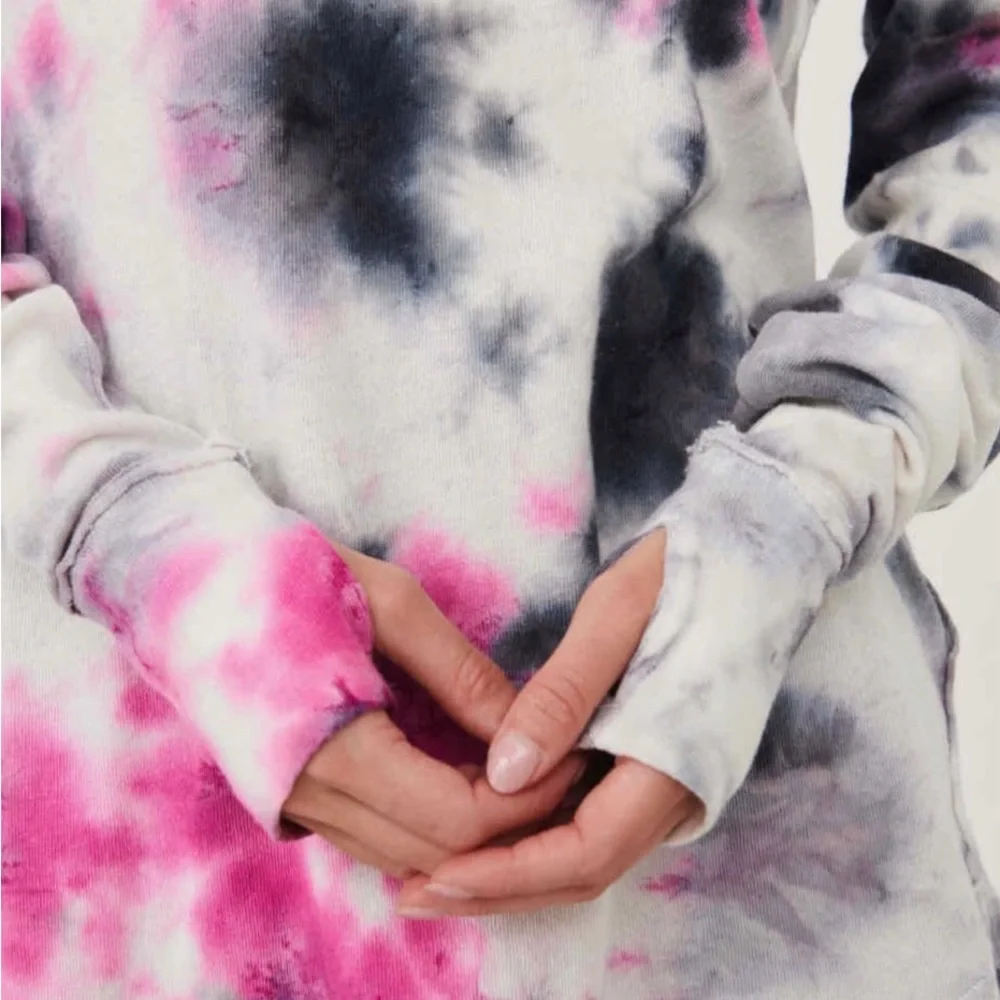 Free People Washed Arden Tie Dye Tee Size Small